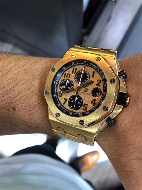 all gold audemars piguet|audemars piguet gold watch price.